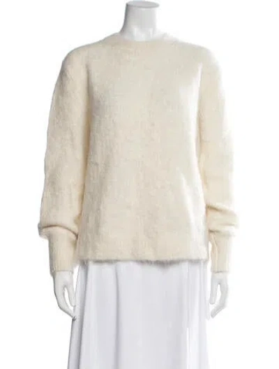 Pre-owned Allsaints Alpaca Crew Neck Sweater In Neutrals