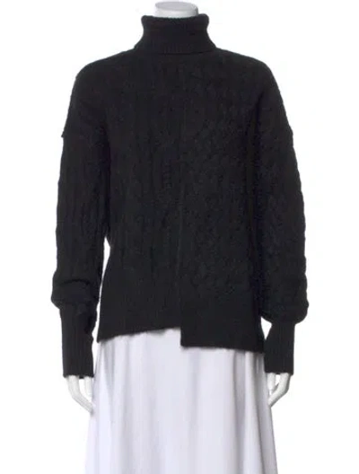 Pre-owned Allsaints Alpaca Turtleneck Sweater In Black
