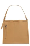 Allsaints Alpha Convertible Leather Backpack In Brown