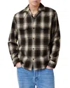 Allsaints Mens Mathers Checked Borg-lined Cotton Jacket Trail Brown Xs In Brown