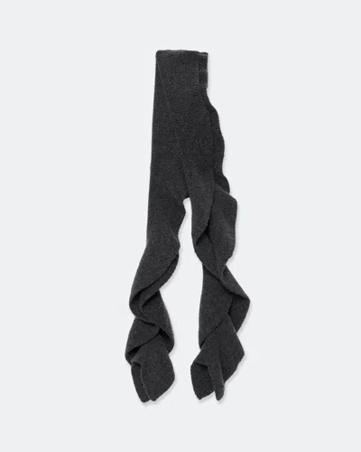 Allsaints Amalie Ruffle Wool-blend Scarf In Black