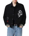 Allsaints Ambaum Patch Bomber Jacket In Black