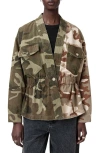 Allsaints Amelia Camouflage Jacket In Camo Green