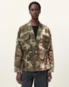 Allsaints Amelia Camouflage Jacket In Green