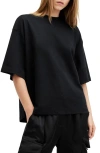 Allsaints Amelie Oversized Boxy T-shirt In Black