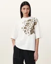 Allsaints Amelie Oversize Embellished Cotton Graphic T-shirt In Optic White