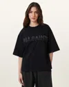 Allsaints Organic Cotton Embellished Amelie T-shirt In Black