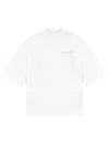 Allsaints Sequin Logo Oversize Cotton Graphic T-shirt In White