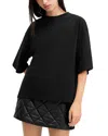 Allsaints Amelie Embroidered Underground T-shirt In Black