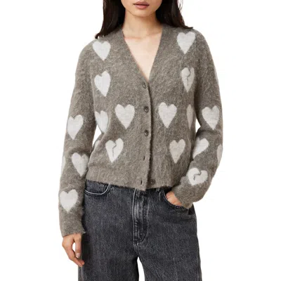 ALLSAINTS ALLSAINTS AMORA HEART ALPACA & WOOL BLEND CARDIGAN
