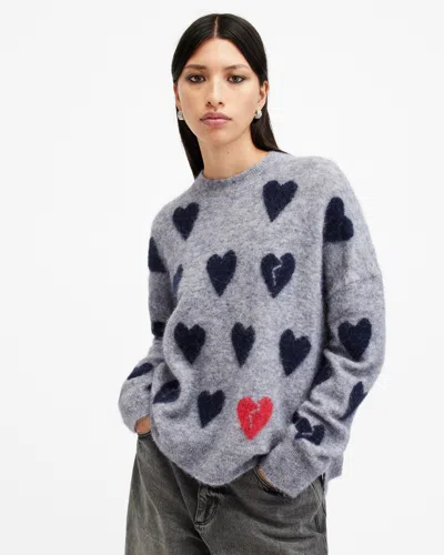 Allsaints Amora Sweater In Grey