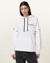 Allsaints Amore Amphie Embroidered Hoodie In Optic White