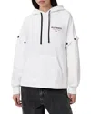Allsaints Amore Amphie Embroidered Hoodie In Optic White