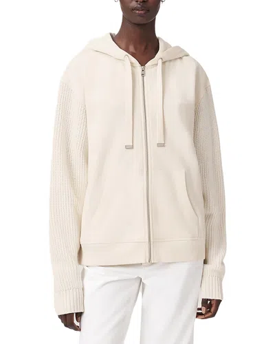 Allsaints Amphie Knit Hoodie In White