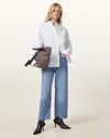 Allsaints Ana Striped Shirt In Optic White