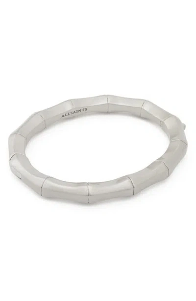 Allsaints Angular Hinged Bangle In Green