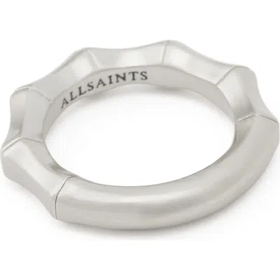 Allsaints Angular Ring In Metallic