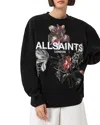 Allsaints Ania Etta Oversized Sweatshirt In Black