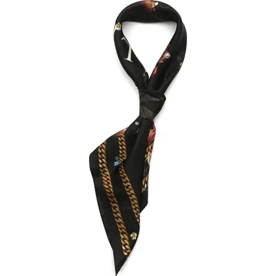 Allsaints Ania Large Square Scarf In Black