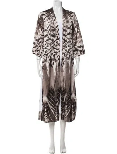 Pre-owned Allsaints Animal Print Coat In Multicolor