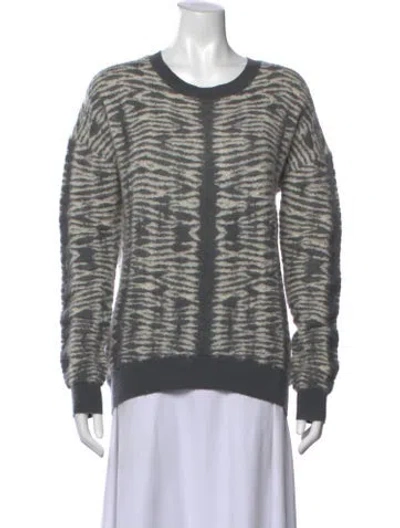 Pre-owned Allsaints Animal Print Crew Neck Sweater W/ Tags In Multi