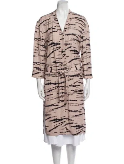 Pre-owned Allsaints Animal Print Jacket In Pink