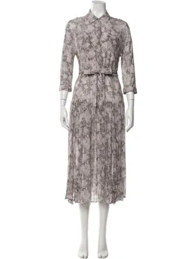 Pre-owned Allsaints Animal Print Midi Length Dress In Multi