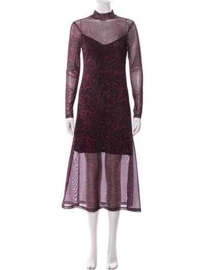 Pre-owned Allsaints Animal Print Midi Length Dress W/ Tags In Multi