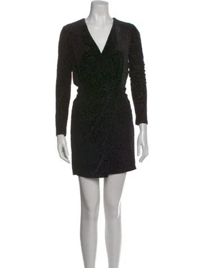 Pre-owned Allsaints Animal Print Mini Dress In Black