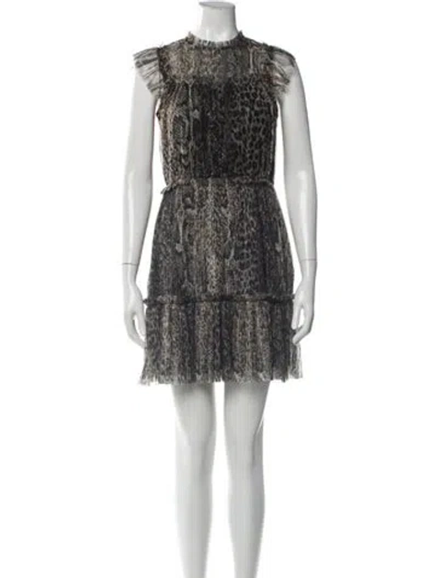 Pre-owned Allsaints Animal Print Mini Dress In Multi