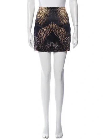 Pre-owned Allsaints Animal Print Mini Skirt In Brown