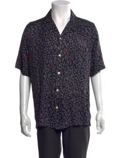 Pre-owned Allsaints Animal Print Short Sleeve Shirt In Multi