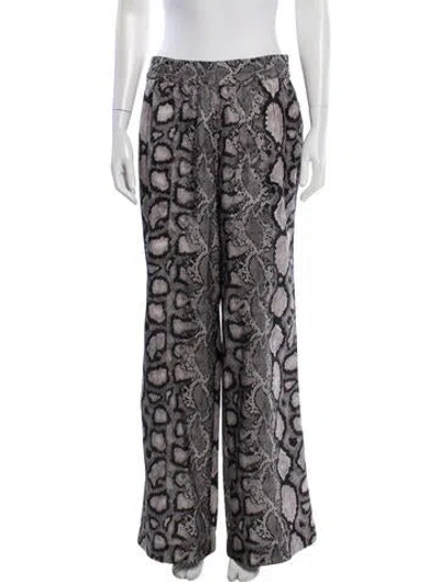 Pre-owned Allsaints Animal Print Wide Leg Pants In Multi