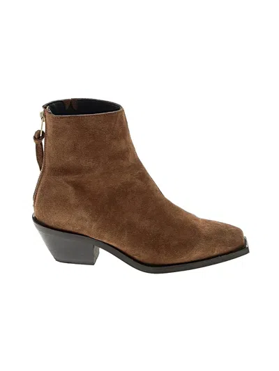 Pre-owned Allsaints Ankle Boots In Brown