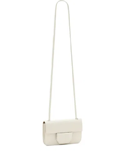 Allsaints Ann Leather Crossbody Bag In White