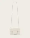 Allsaints Ann Leather Crossbody Wallet Bag In Birch White