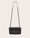 Allsaints Ann Leather Crossbody Wallet Bag In Black