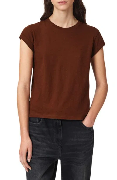 Allsaints Anna Cotton T-shirt In Rust Brown