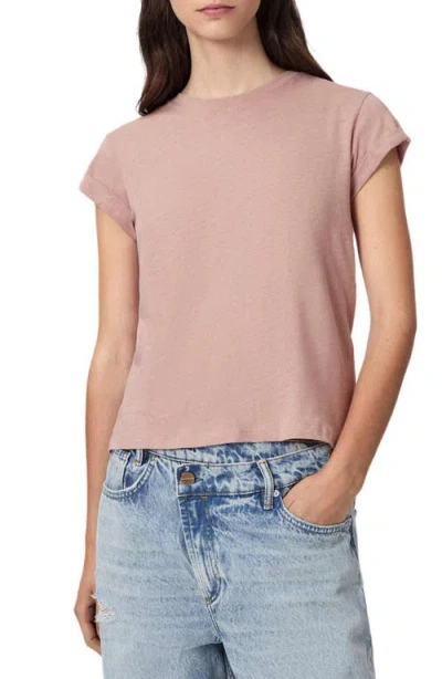 Allsaints Anna Cotton T-shirt In Woodrose Pink