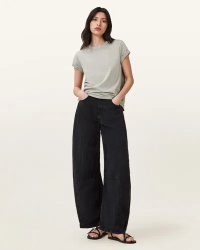 Allsaints Anna Crew Neck Short Sleeve T-shirt In Abbey Stone Green