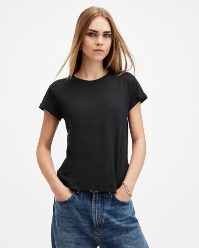 Allsaints Anna Crew Neck Short Sleeve T-shirt In Black