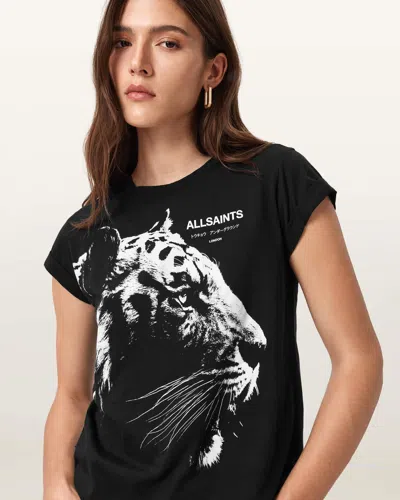 Allsaints Anna Crew Neck Short Sleeve T-shirt In Black