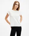 Allsaints Anna Crew Neck Short Sleeve T-shirt In Chalk White