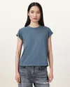 Allsaints Anna Crew Neck Short Sleeve T-shirt In Flint Stone Blue