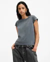 Allsaints Anna Crew Neck Short Sleeve T-shirt In Periscope Grey