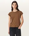 Allsaints Anna Crew Neck Short Sleeve T-shirt In Brown
