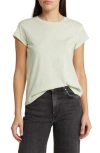 Allsaints Anna Cuff Sleeve Cotton T-shirt In Pistachio Green