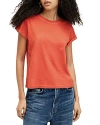 Allsaints Anna Crewneck Cotton T-shirt In Burnt Orange