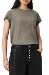 Allsaints Anna Shimmer T-shirt In Green