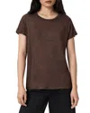 Allsaints Anna Shimmer Tee In Brown